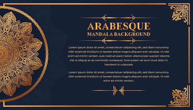 Luxe mandala met koninklijke gouden arabesque Arabische islamitische Oost-stijl achtergrond