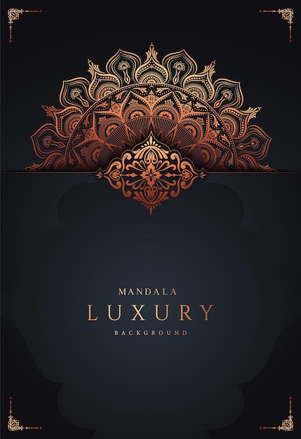 Luxe mandala moderne achtergrond premium vector