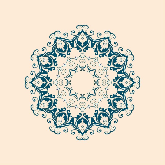Luxe mandala ontwerp achtergrond in kleur
