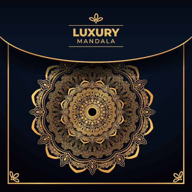 Vector luxe mandala ontwerp achtergrond