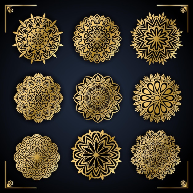 Luxe Mandala ontwerp illustratie vector element collectie