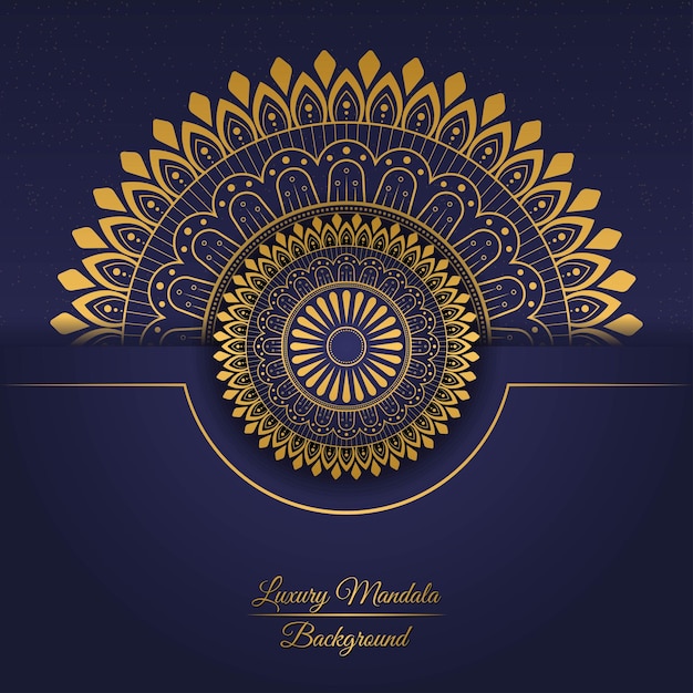 Luxe mandala-ontwerp met indiase kunst