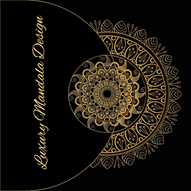 Luxe mandala ontwerpsjabloon