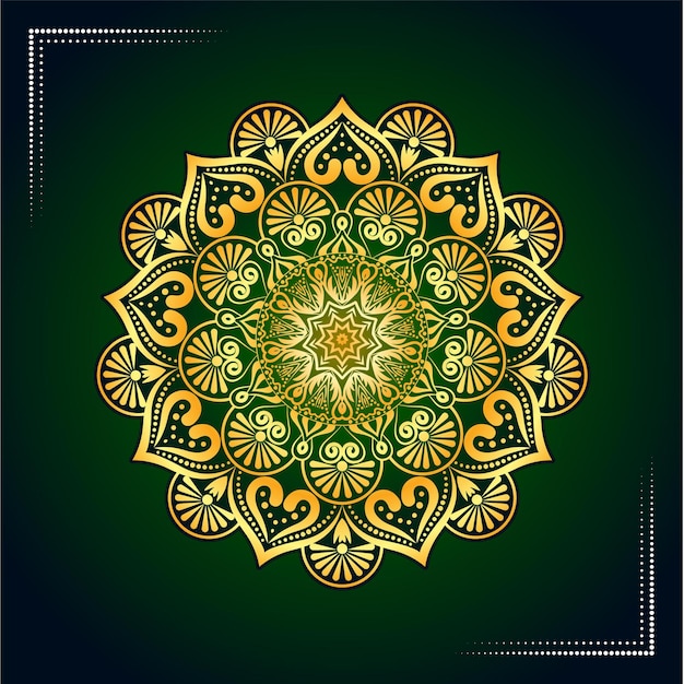 Luxe mandala-ontwerpsjabloon