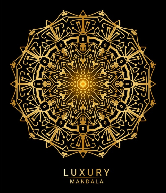 Luxe mandala. Overzicht hand tekenen illustratie.