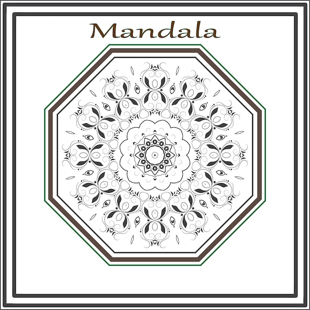 Luxe mandala prachtig vectorontwerp