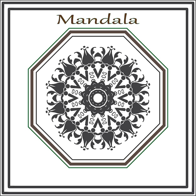 Luxe mandala prachtig vectorontwerp