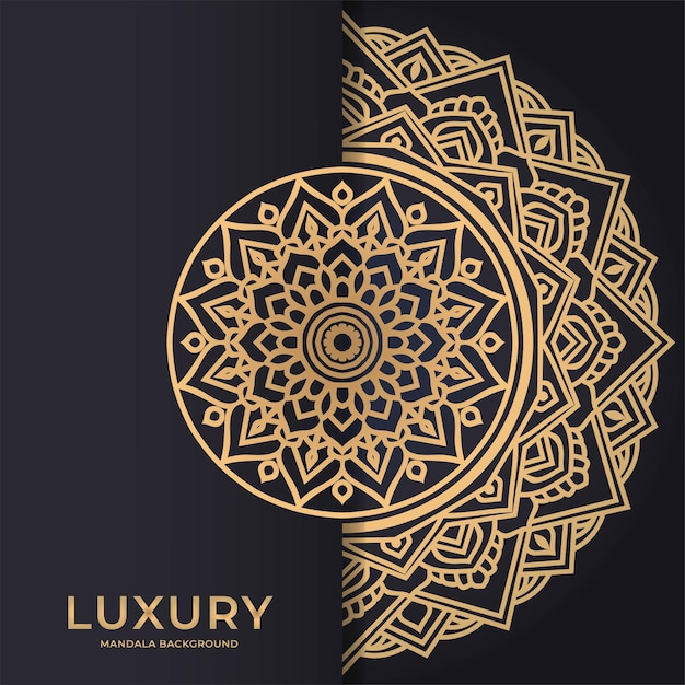 Luxe mandala ronde sieraad achtergrond