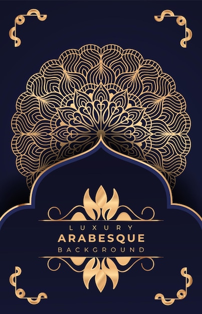 Luxe mandala sier arabesque achtergrond