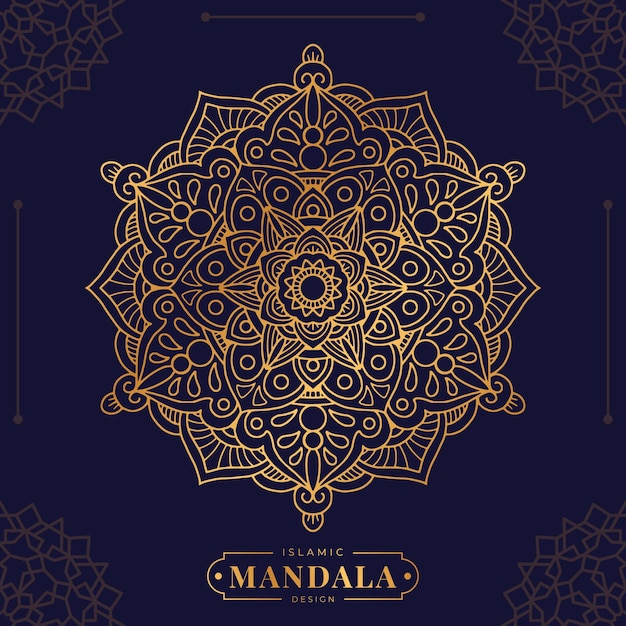 Vector luxe mandala sierontwerp