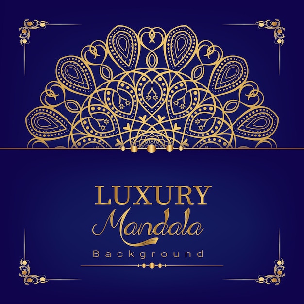 Luxe mandala-sjabloonontwerp