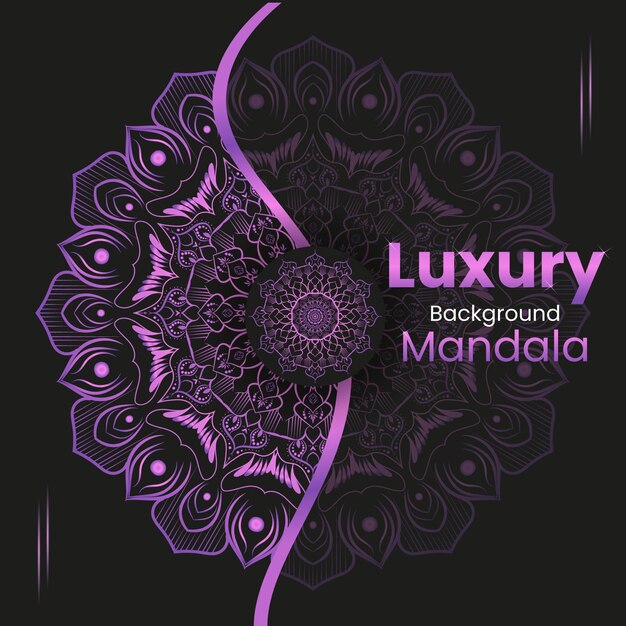 Luxe mandala unieke kleurrijke mandala