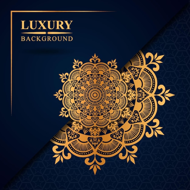 Luxe mandala vector met gouden stijl achtergrond