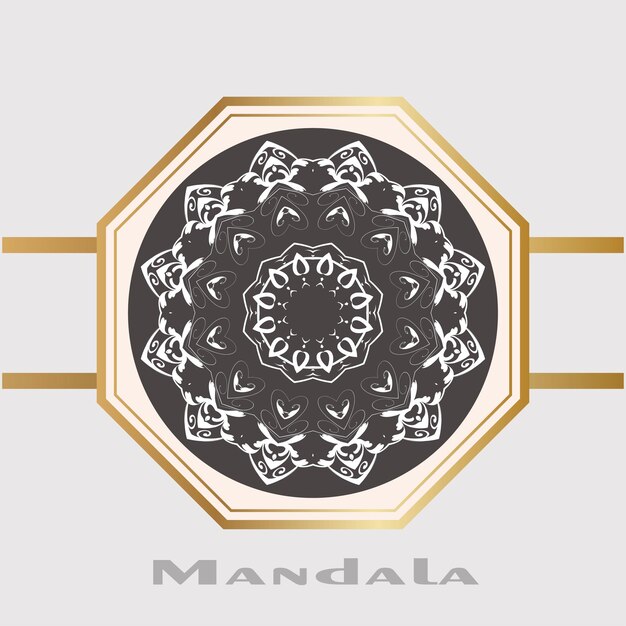 Luxe mandala vector met kleur achtergrond