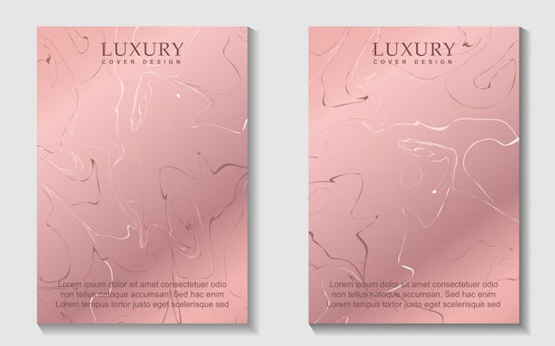 Luxe marmeren rose gouden cover ontwerp