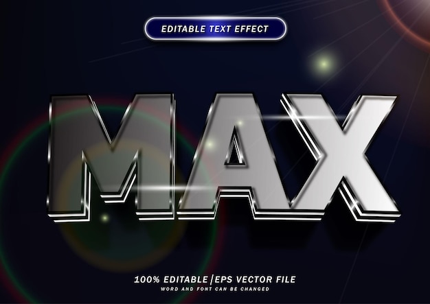 Luxe max teksteffect bewerkbaar lettertype-effect