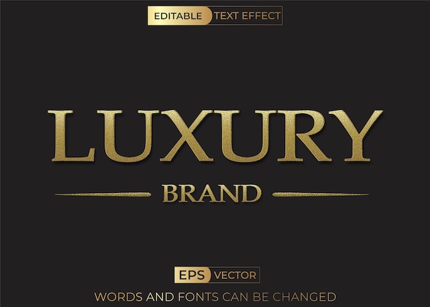 Luxe merk goud tekst effect