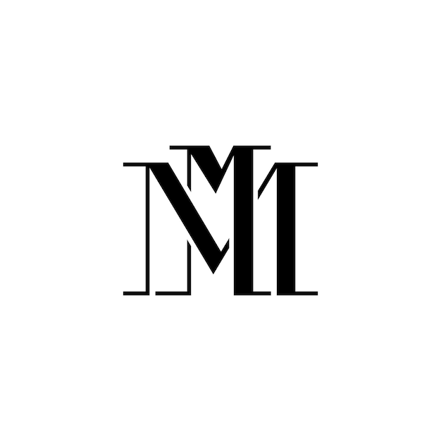 Vector luxe mm-logo-ontwerp