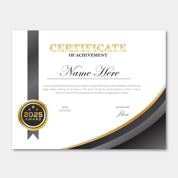 luxe modern certificaatsjabloonontwerp