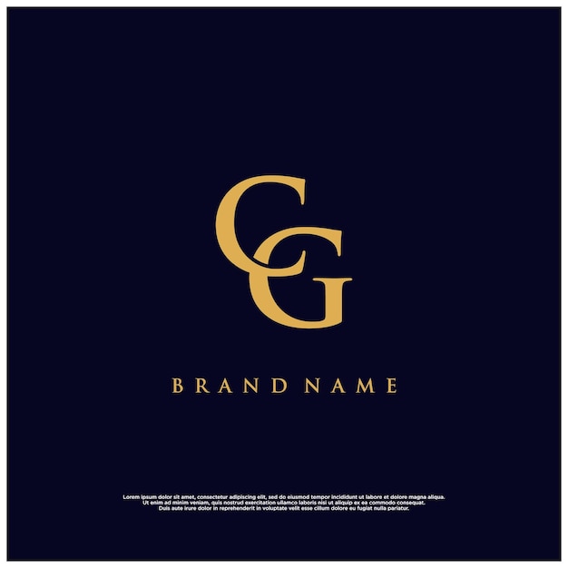 luxe moderne combinatie CG of GC abstract vector logo