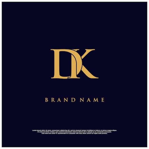 luxe moderne combinatie DK of KD abstract vector logo