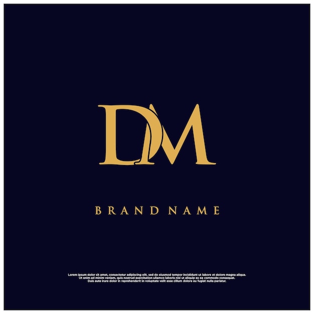 luxe moderne combinatie DM of MD abstract vector logo