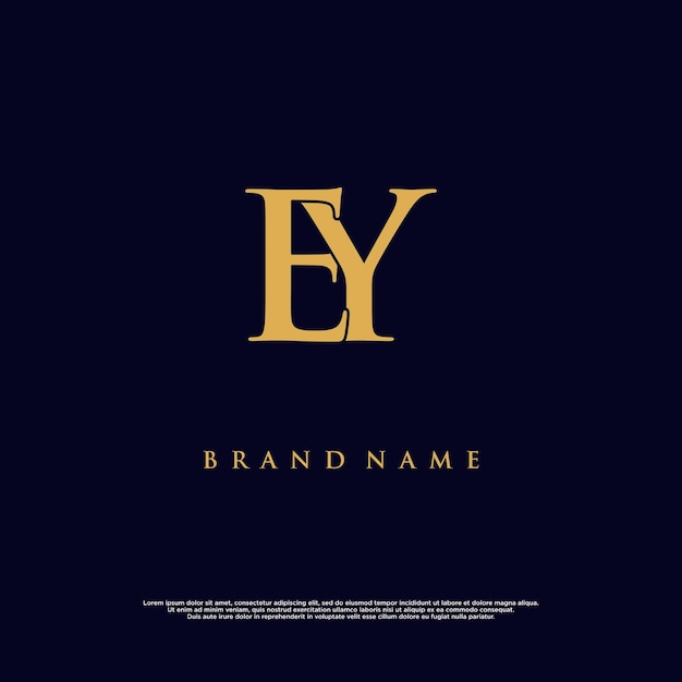 Luxe moderne combinatie EY abstract vector logo