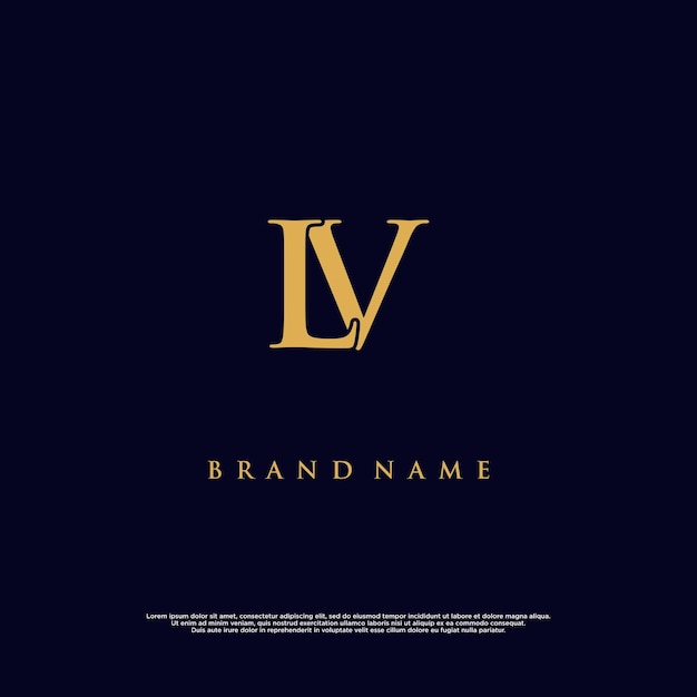 Luxe moderne combinatie LV abstracte vector logo