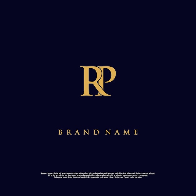 Luxe moderne combinatie RP abstract vector logo