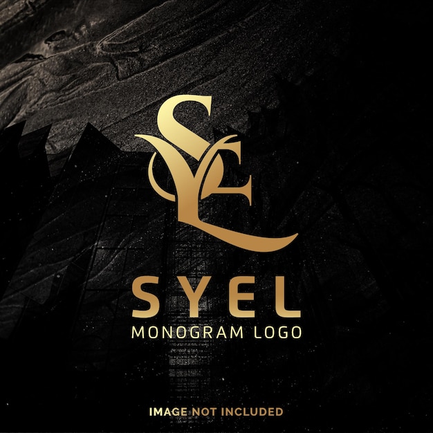 Luxe monogram logo met modemerk