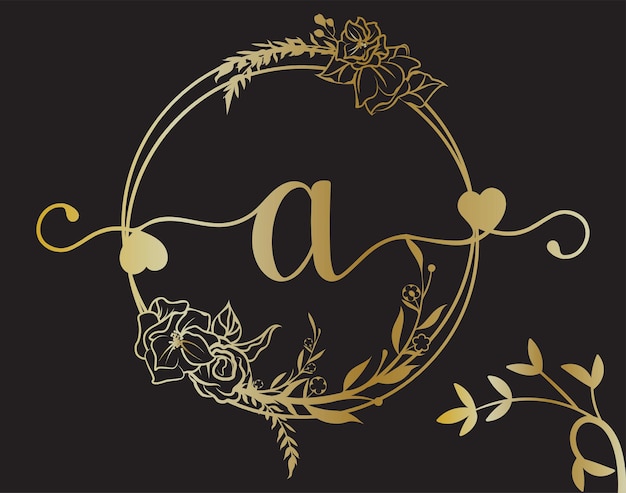 Luxe monogram logo ontwerpsjabloon