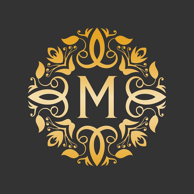 Luxe monogram logo sjabloon premium design vector