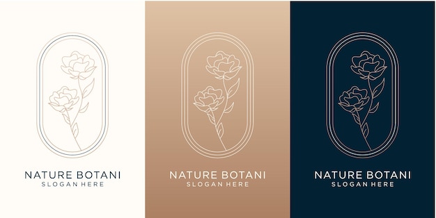 Luxe natuurlijk en gebloemd logo-ontwerp voor uw merk