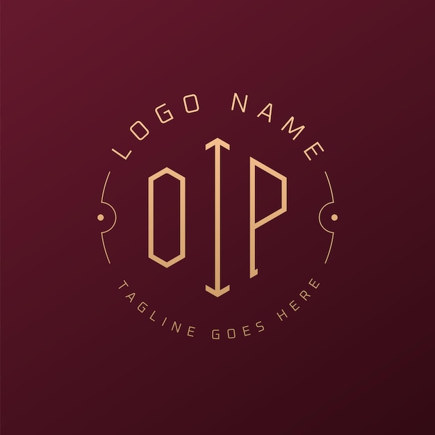 Luxe OIP Logo Design Elegant Letter OIP Monogram Logo Minimalistisch Polygon OIP Logo Ontwerp Template