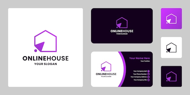 Luxe online huiswinkel logo-ontwerp voor de interieurmarkt