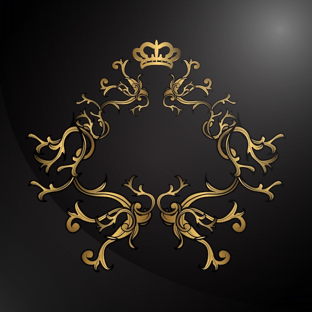 Luxe ontwerp met gouden ornament
