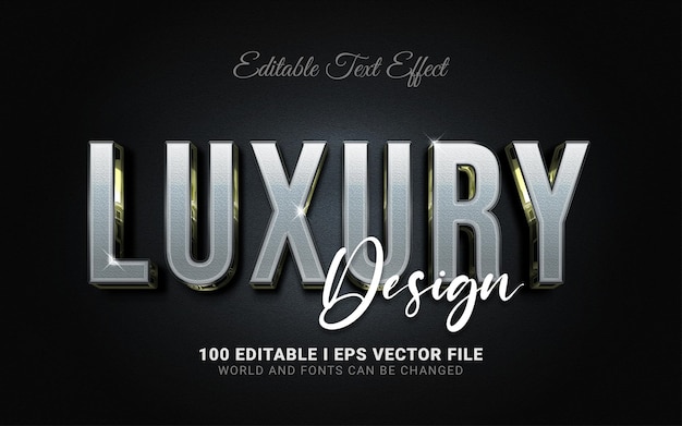 Luxe ontwerp teksteffect