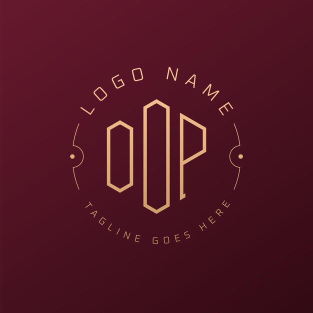 Luxe OOP Logo Design Elegant Letter OOP Monogram Logo Minimalistisch Polygon OOP Logo Ontwerp Template