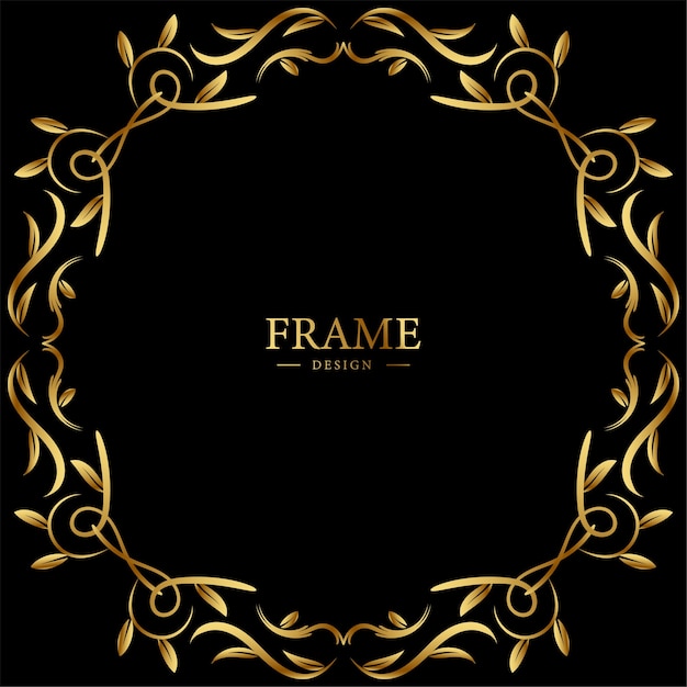 Luxe ornament of bloemen frame ontwerp achtergrond.