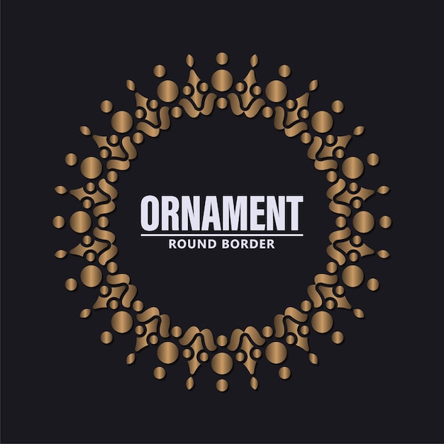 Luxe ornament patroon cirkel ontwerp