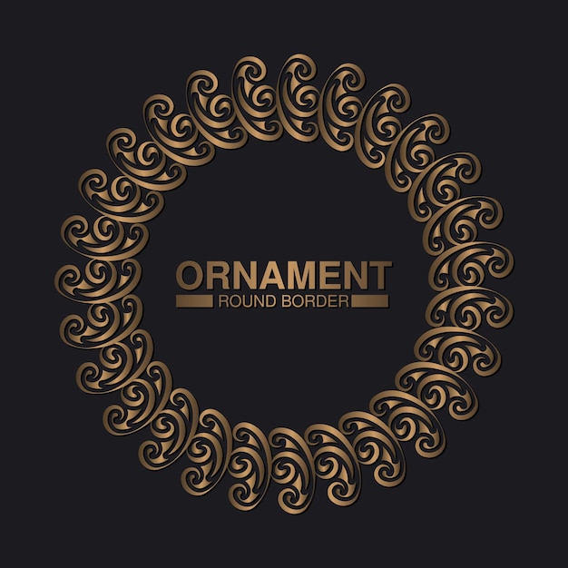 Luxe ornament patroon cirkel ontwerp