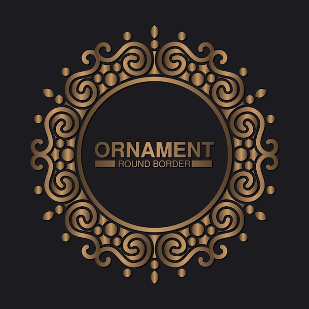 Luxe ornament patroon cirkel ontwerp