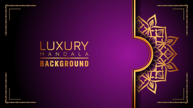 Luxe ornamentele mandala logo achtergrond arabesque stijl