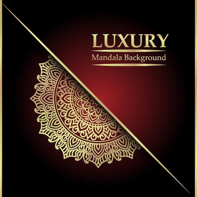 Luxe ornamentele mandala ontwerp achtergrond met gouden arabesque patroon vector