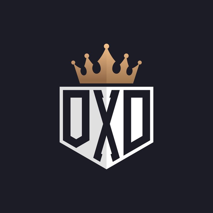 Vector luxe oxd-logo met kroon elegante initialen oxd letter logo voor exclusieve merken letter oxd monogram voor highend bedrijven