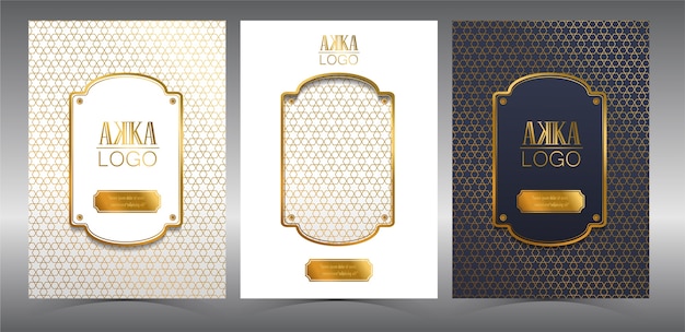 Luxe Premium Cover Menu Geometric