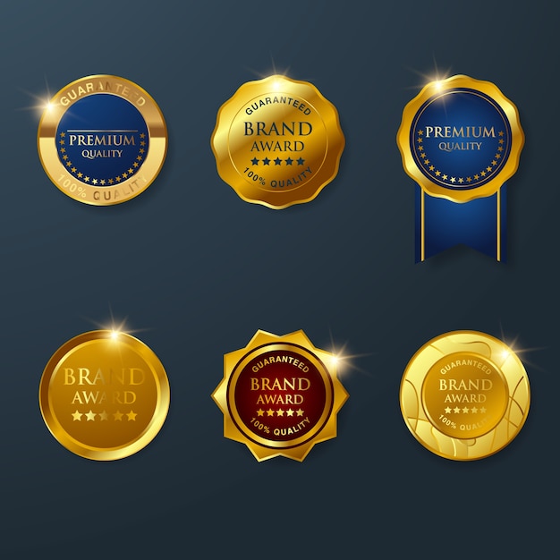 Luxe premium gouden badge labels-collectie