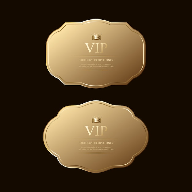 Vector luxe premium gouden badges en labels