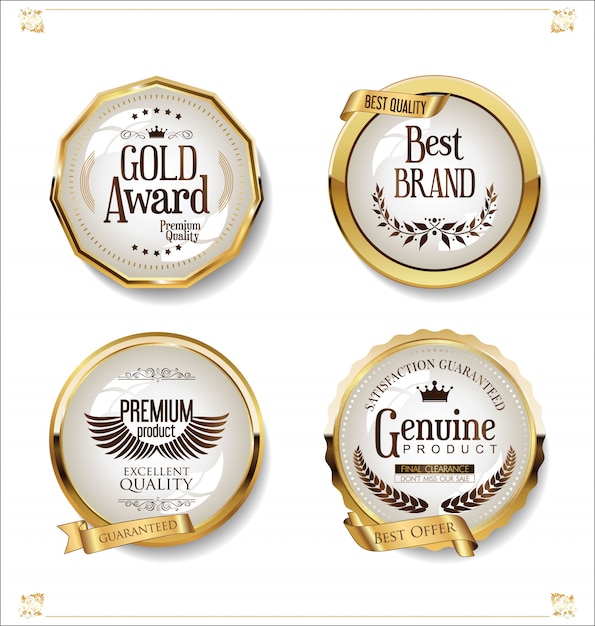 Luxe premium gouden badges