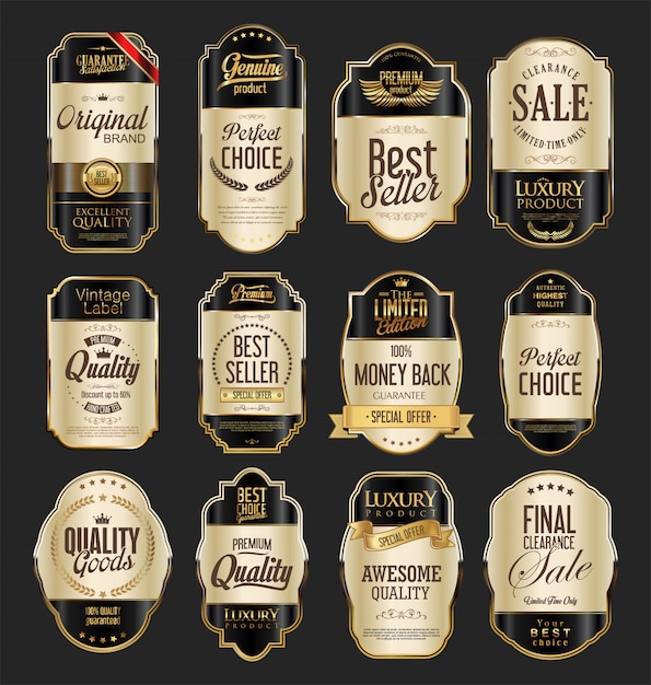 Luxe premium gouden badges